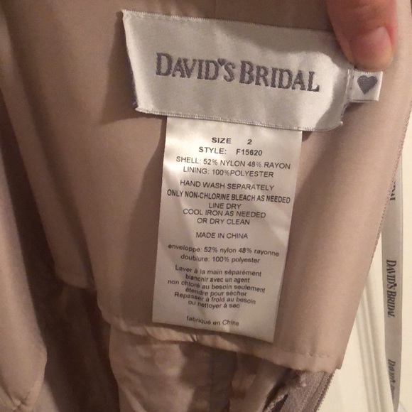 David’s bridal nude lace bridesmaid dress - Picture 5 of 5